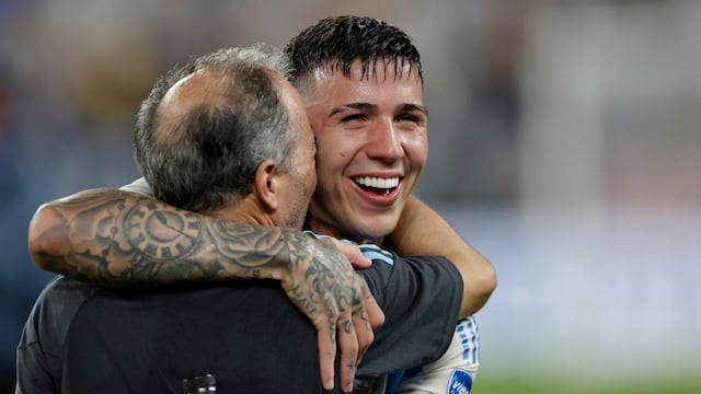 Enzo Fernandez con Argentina en la Copa América.