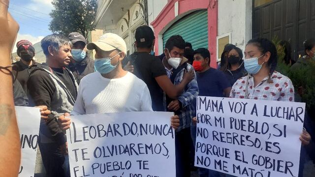 Protesta por la muerte de Leobardo Hernández