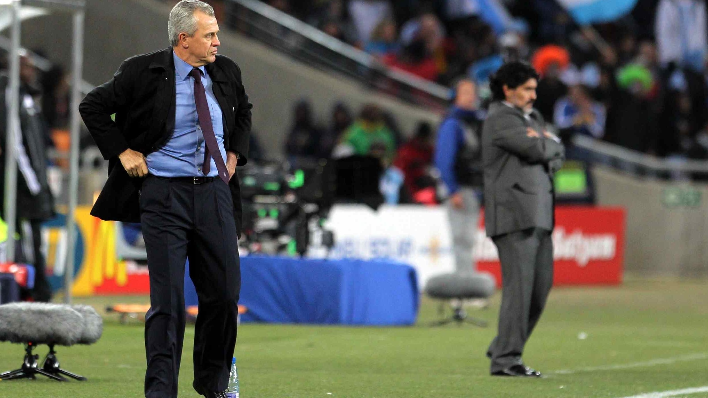 Javier Aguirre con la Selección Mexicana en el Mundial de Sudáfrica 2010.