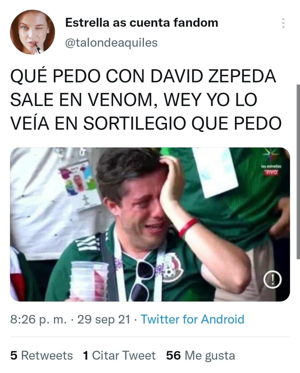 Meme de David Zepeda