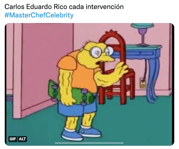 Meme de Carlos Eduardo Rico en MasterChef Celebrity