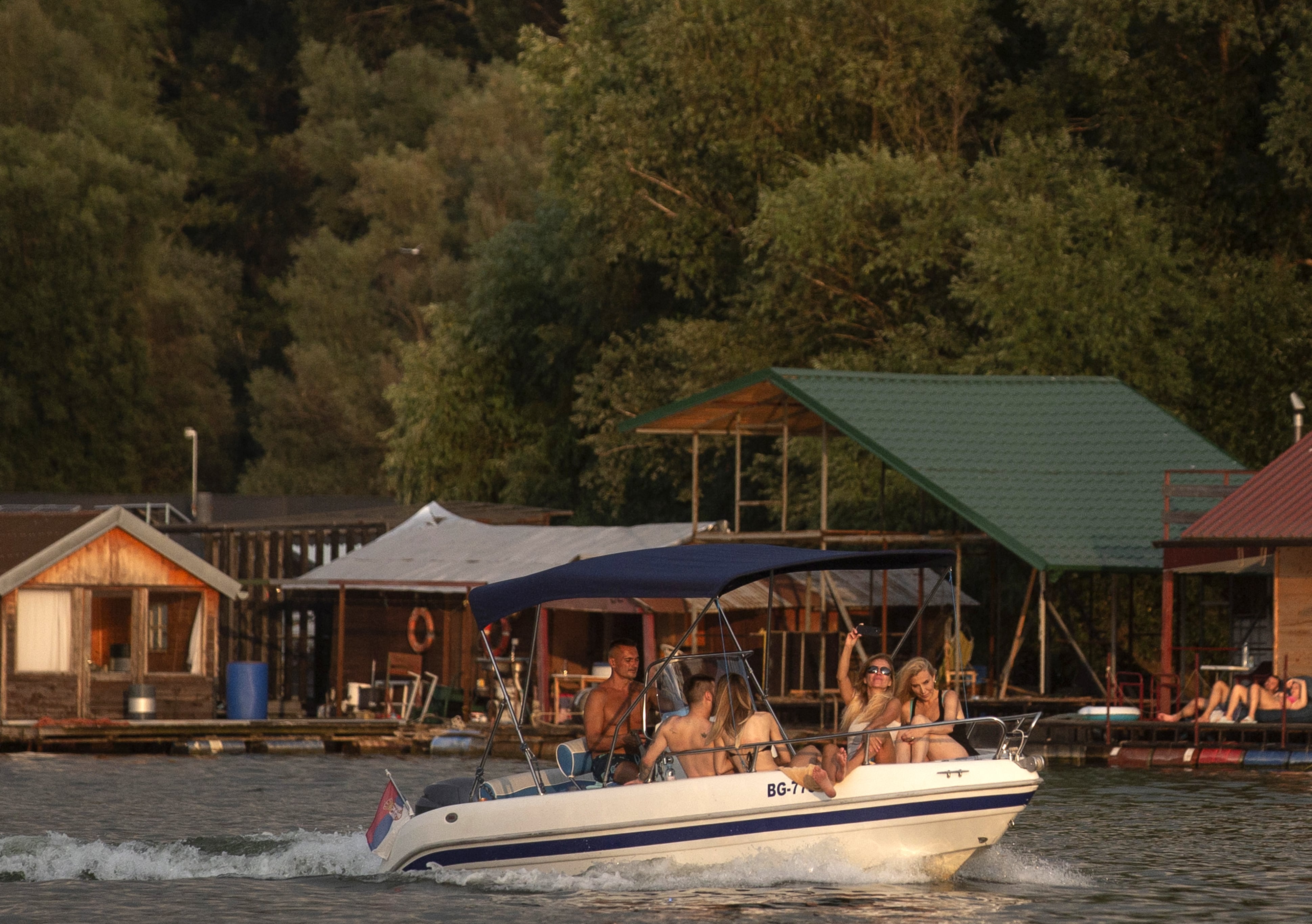 Río Sava en Belgrado, Serbia