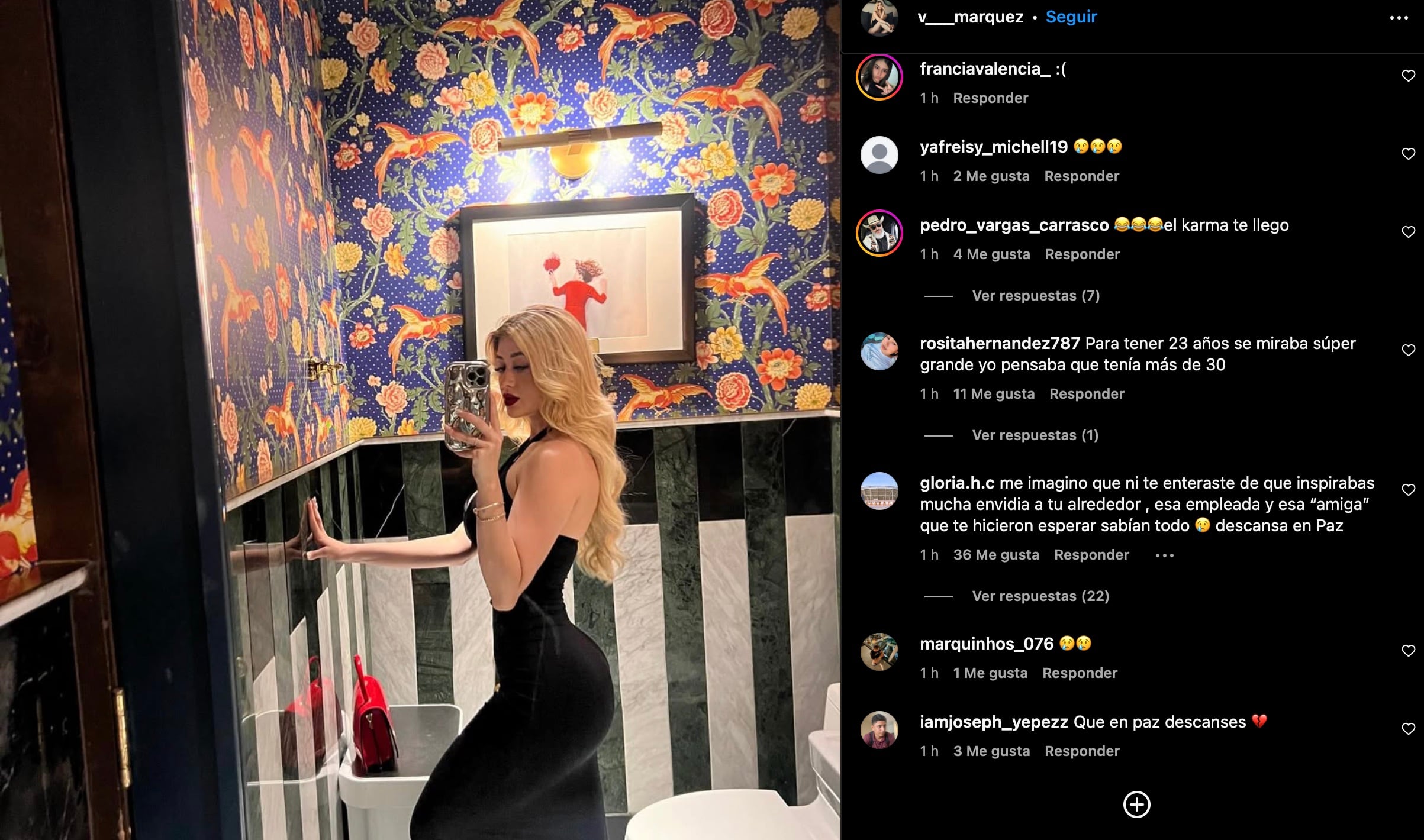 Fans de Valeria Márquez en Instagram