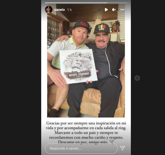 Canelo Álvarez dedicó un emotivo mensaje a Vicente Fernández