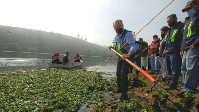 Limpieza de la presa Madín