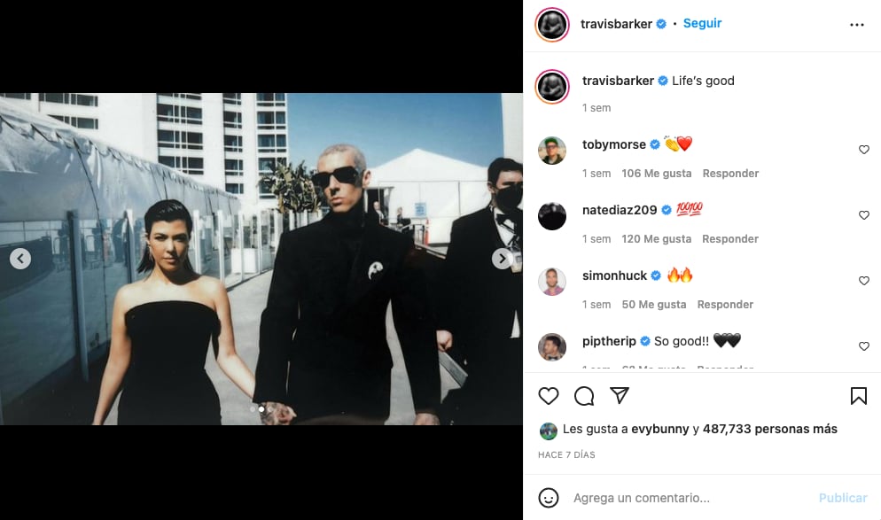 Travis Barker y Kourtney Kardashian