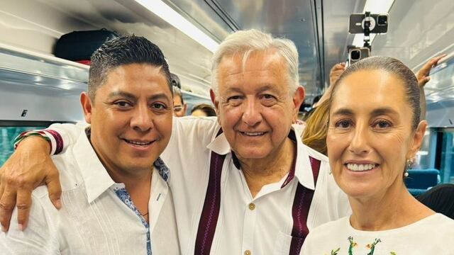 Ricardo Gallardo acompañó a AMLO y Claudia Sheinbaum