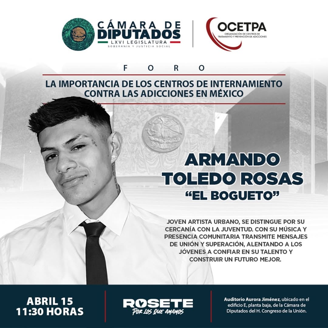 El Bogueto será reconocido por Diputados por su conexión con jóvenes.