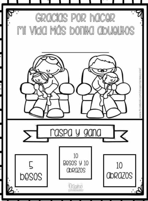 Tarjeta para el Día de los Abuelos raspa y gana 1