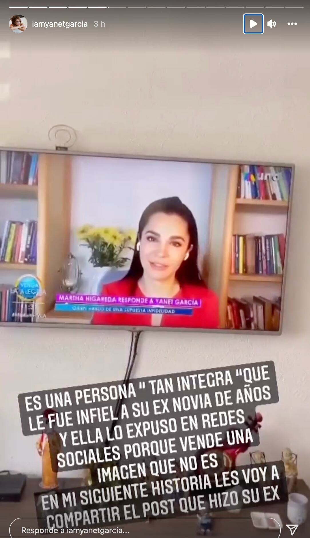 Yanet García expone a su exnovio