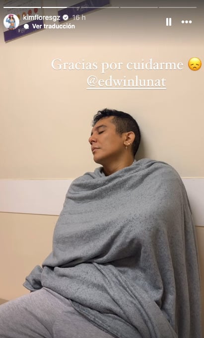 Kimberly Flores es hospitalizada de emergencia y su esposo Edwin luna no se le despegó
