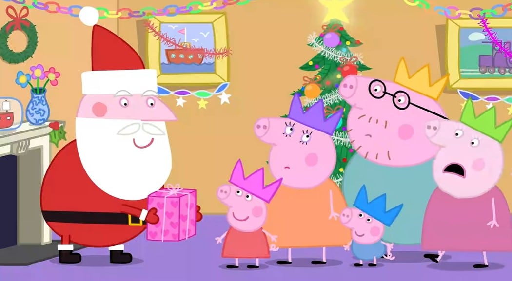 Peppa Pig y George conocen a Santa Claus