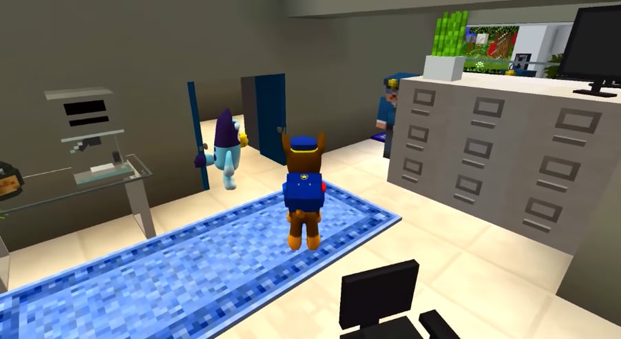 Bluey tiene una cita con Chase de Paw Patrol