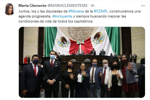 María Clemente, diputada federal por la CDMX, toma de protesta.