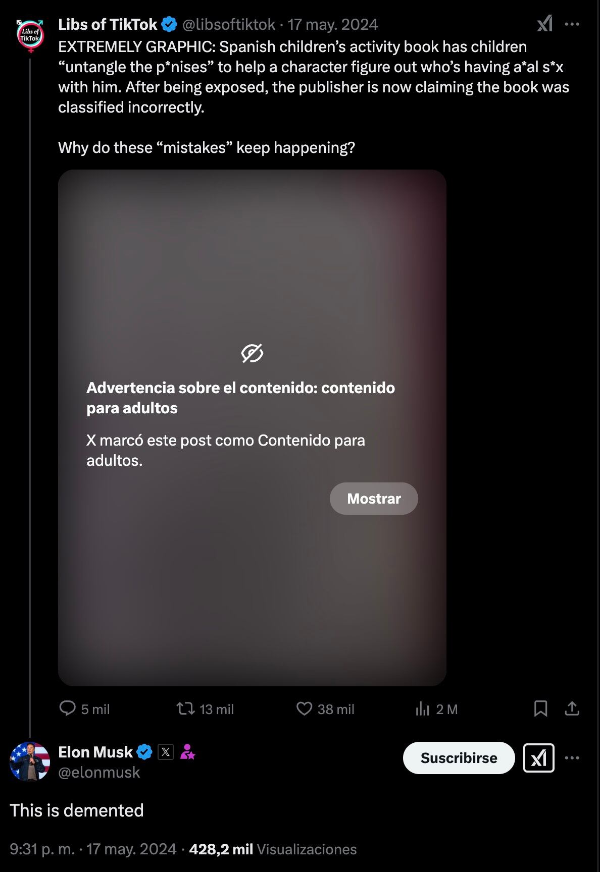 Elon Musk vio un cómic LGBT que lo puso furioso