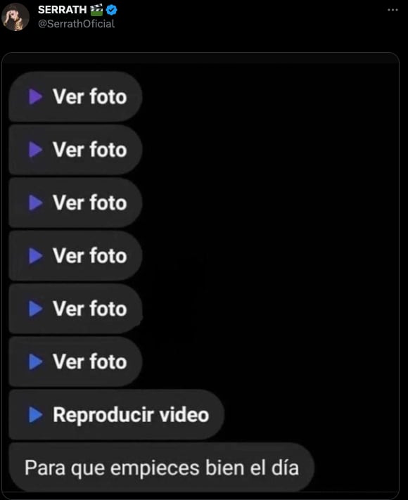 Serrath comparte captura de pantalla de una conversación con Poncho de Nigris