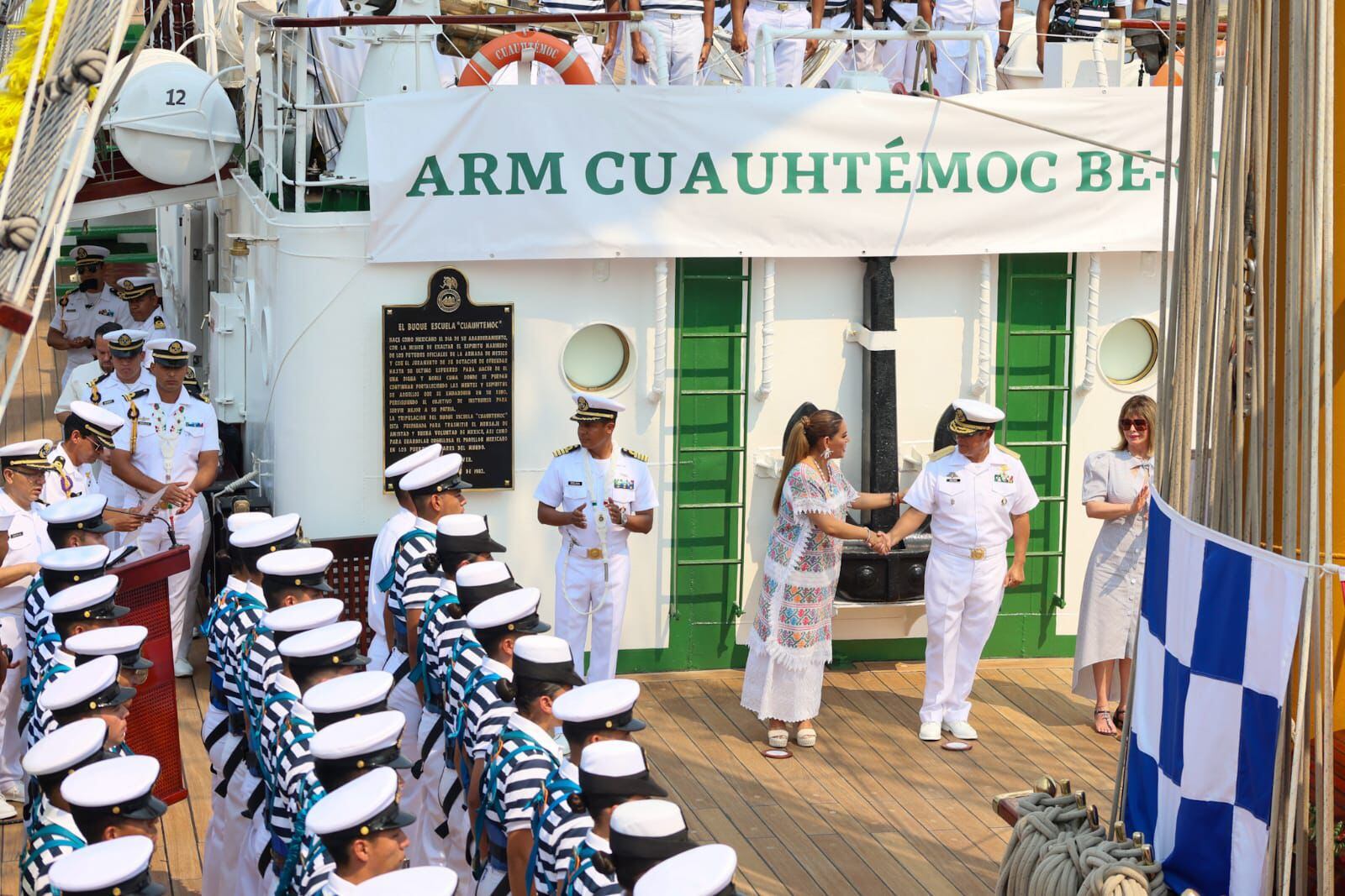 Evelyn Salgado en zarpe del Crucero de Instrucción Tricontinental 2024