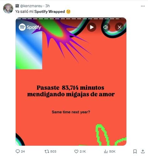 Memes del Spotify Wrapped 2024