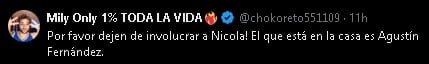 Fans de Nicola Porcella piden no relacionarlo con Agustín Fernández.