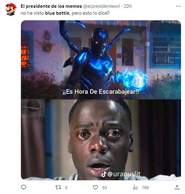 Memes por el estreno de Blue Beetle