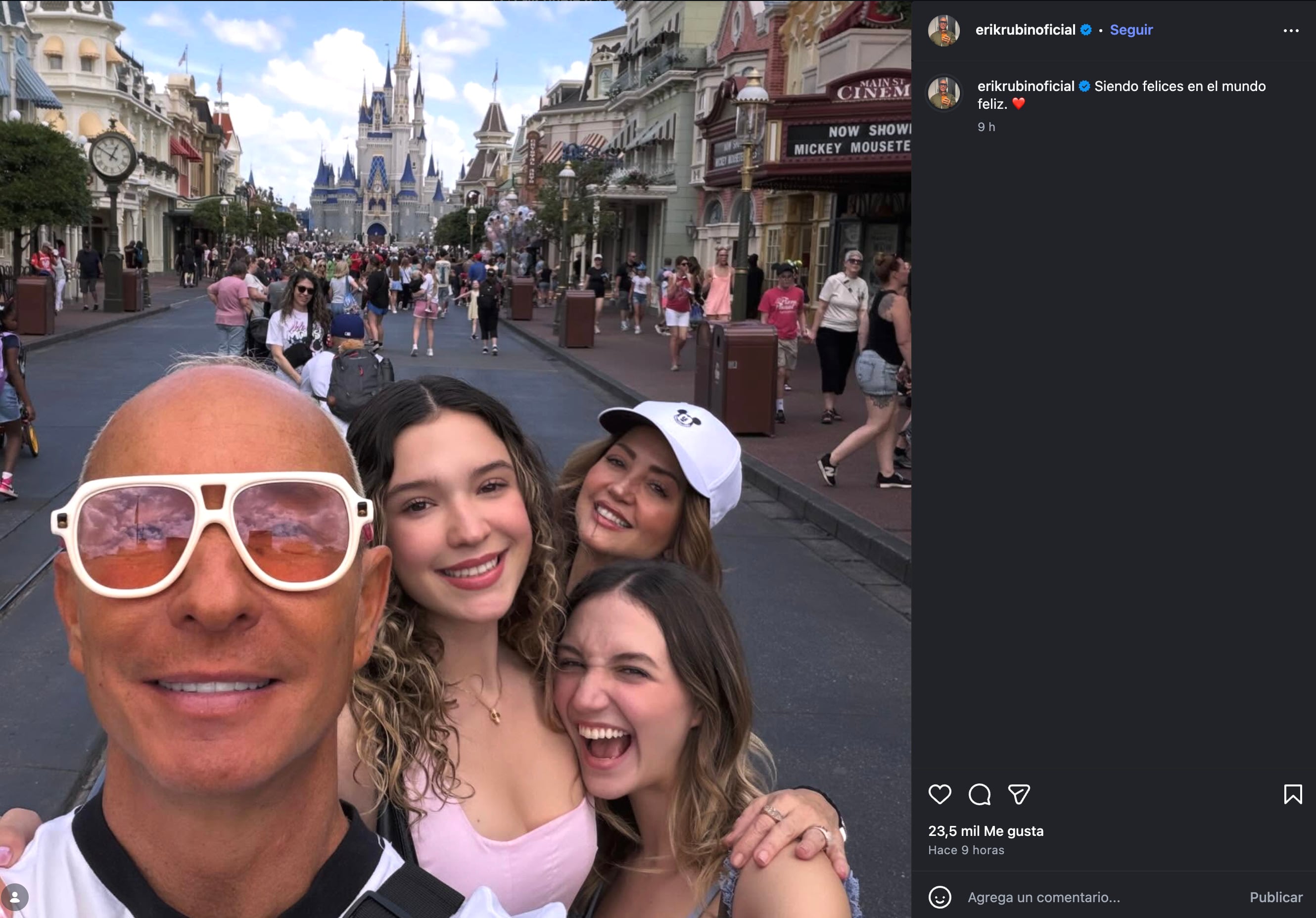 Erik Rubín y Andrea Legarreta se fueron de vacaciones con sus hijas