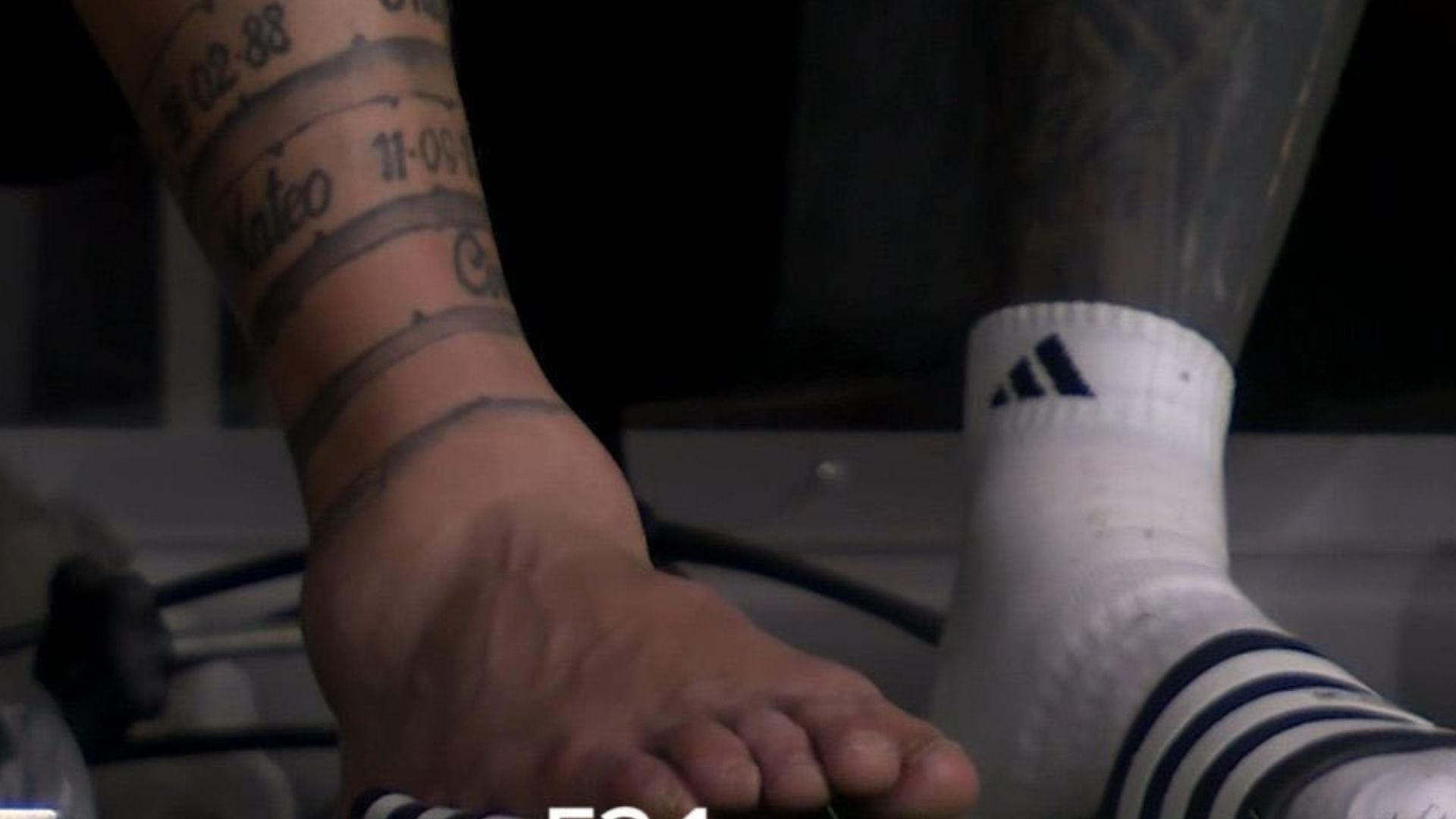 El tobillo de Lionel Messi.