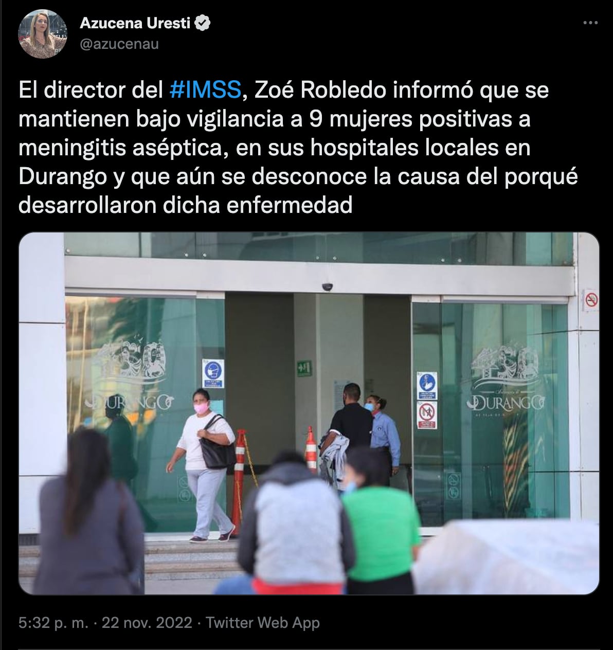 Meningitis Aséptica Durango: suman 9 mujeres muertas y 61 casos positivos