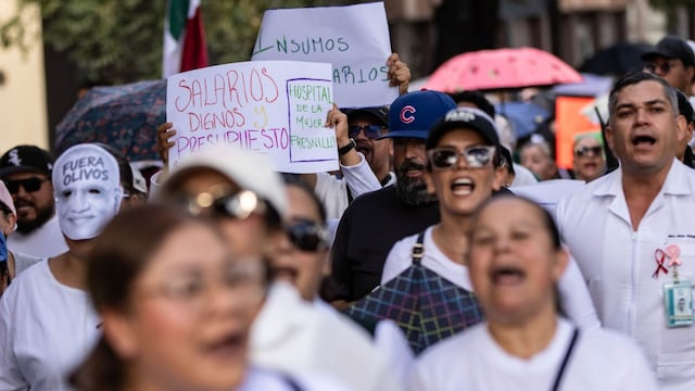 Protestas de trabajadores del IMSS en CDMX