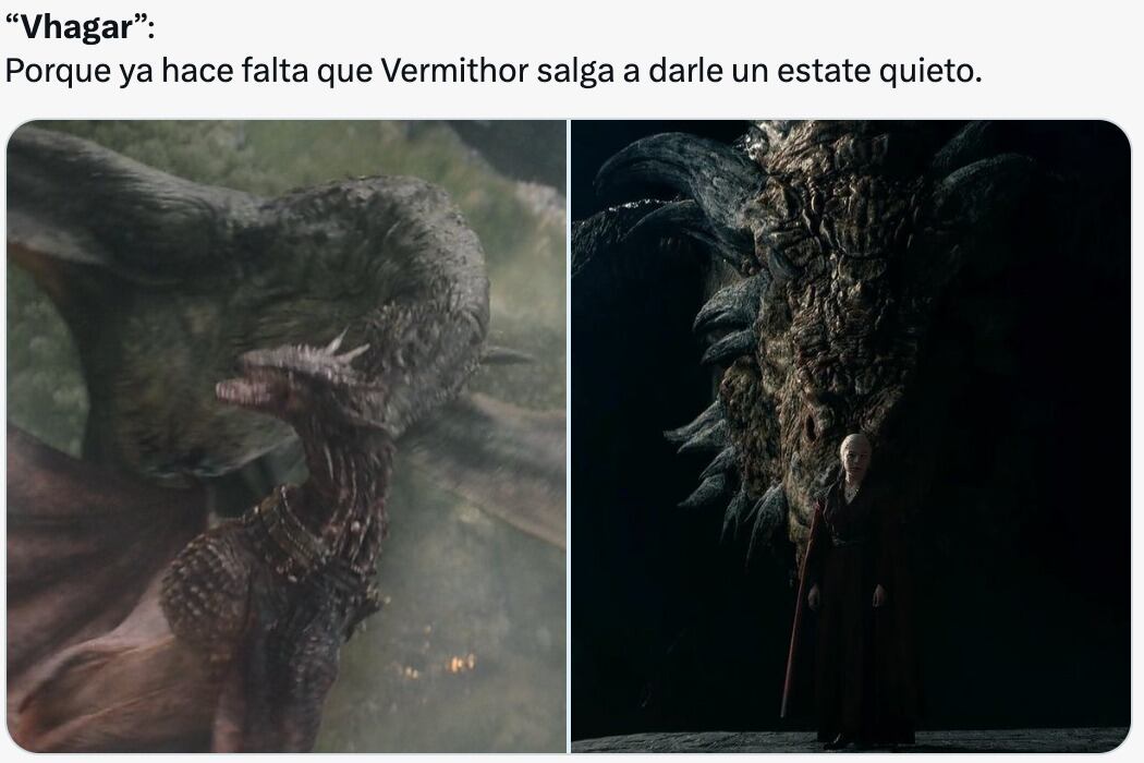 Memes se van en contra de Aemond Targaryen y Vhagar de La Casa del Dragón