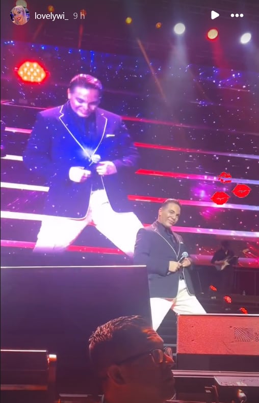 Ingrid Wagner presume a Cristian Castro en concierto.