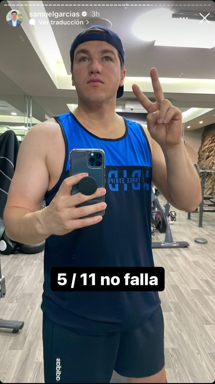 Samuel García se relaja luego de que llovió en Nuevo León