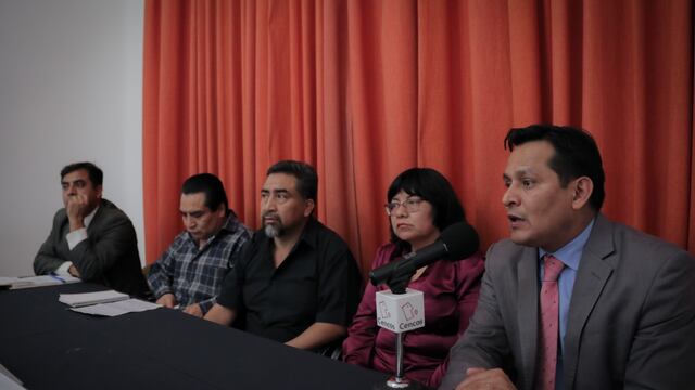 Conferencia de prensa sobre el caso de Antonio Escalera.