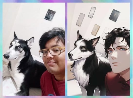Usa filtro de TikTok con su perro