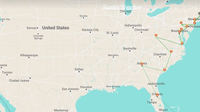 Recorrido de Santa Claus 2023