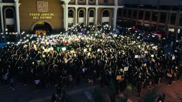 Protesta feminista en Hermosillo.