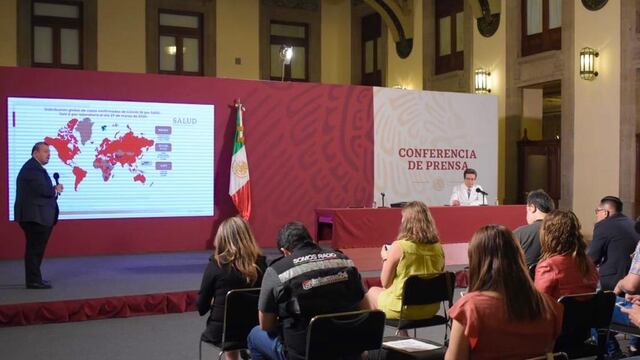 Conferencia diaria en Palacio Nacional.