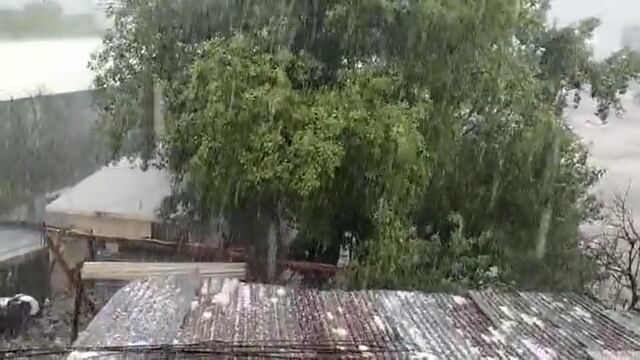 Lluvias y granizada en Nuevo León