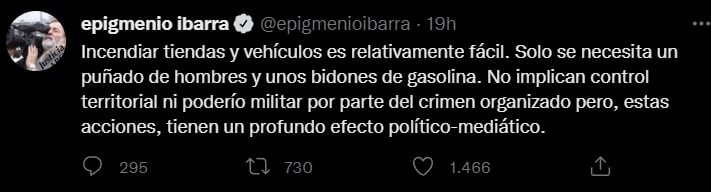 Acciones del narco tienen efecto político-mediático