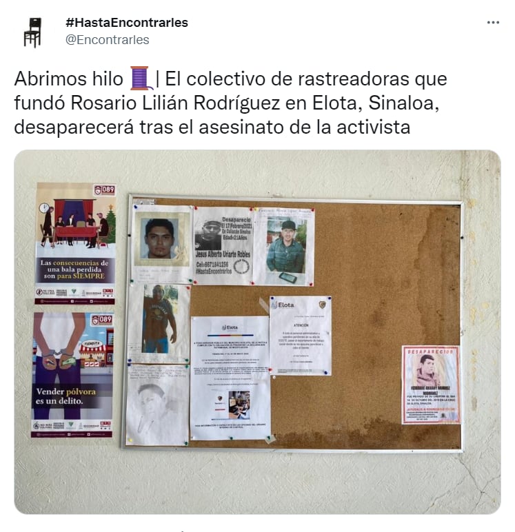 Denuncian desaparición de colectivo de buscadoras por muerte de Rosario Lilián Rodríguez