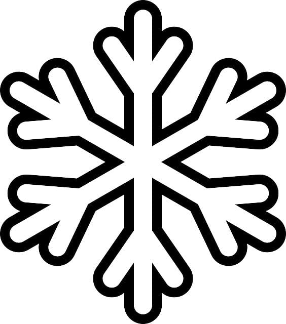 Copos de nieve, plantilla para imprimir