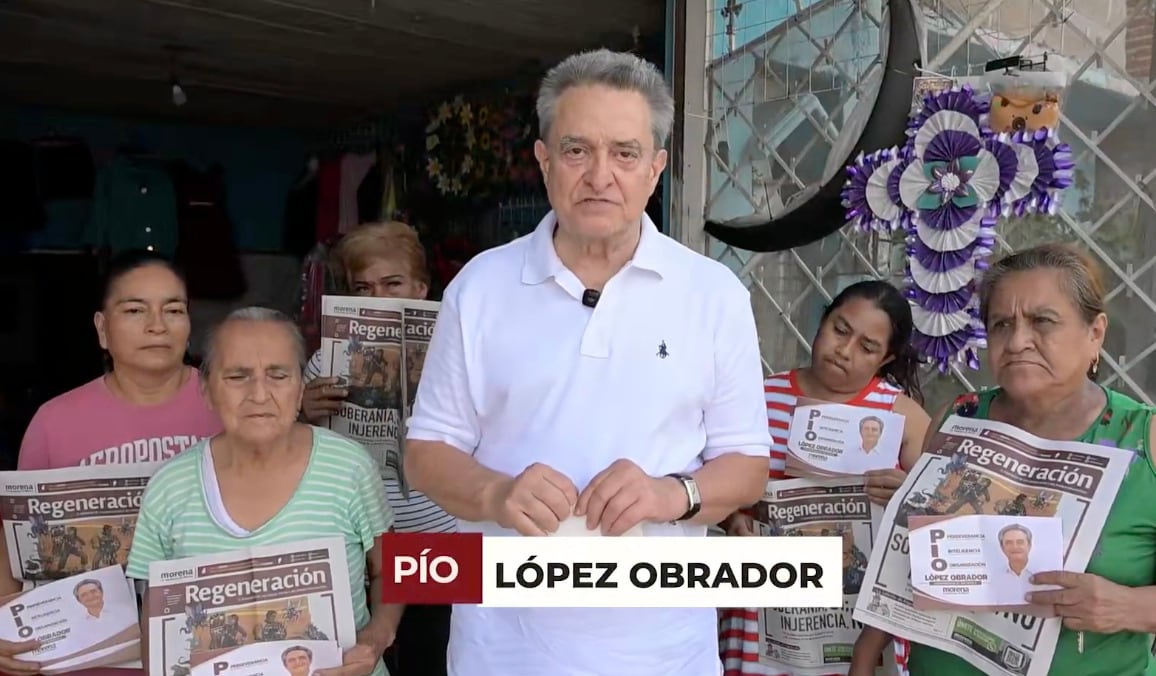 Pío López Obrador recorre Tuxtla Gutiérrez tras registro para buscar una diputación federal