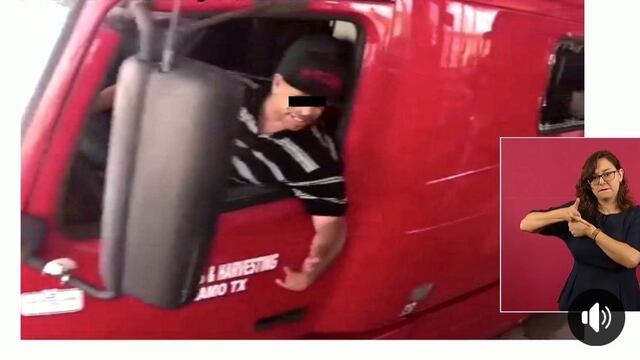 Chofer detenido del tráiler de San Antonio, Texas/captura de pantalla