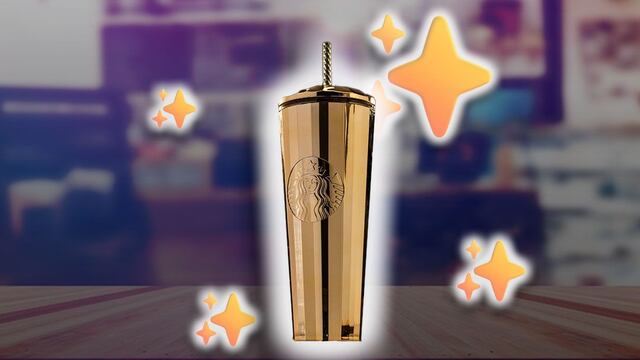 Vaso dorado de Starbucks