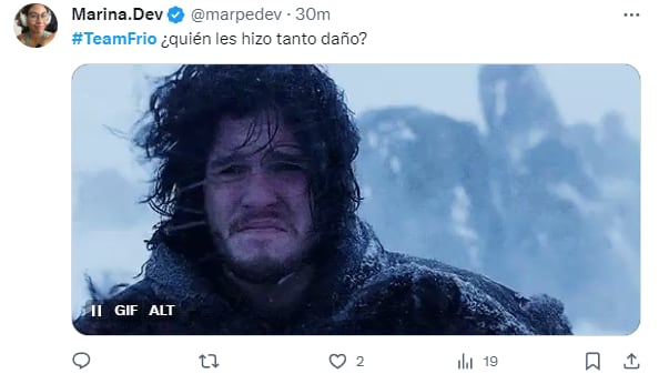 Team frío protagoniza memes por bajas temperaturas en CDMX