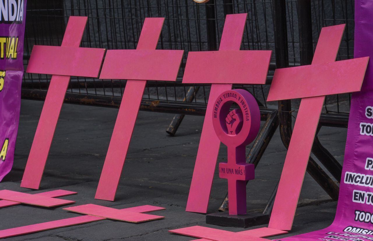 Protesta contra feminicidios en México