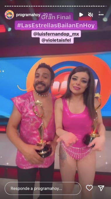 Violeta Isfel y Luis Fernando se sorprenden al ganar Las Estrellas bailan en Hoy