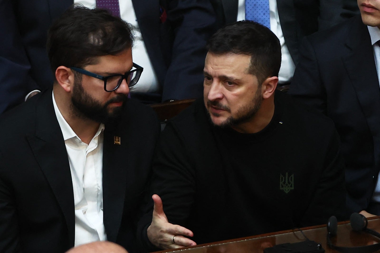 Volodimir Zelenski, presidente de Ucrania, asistió a la asunción de Javier Milei como presidente de Argentina