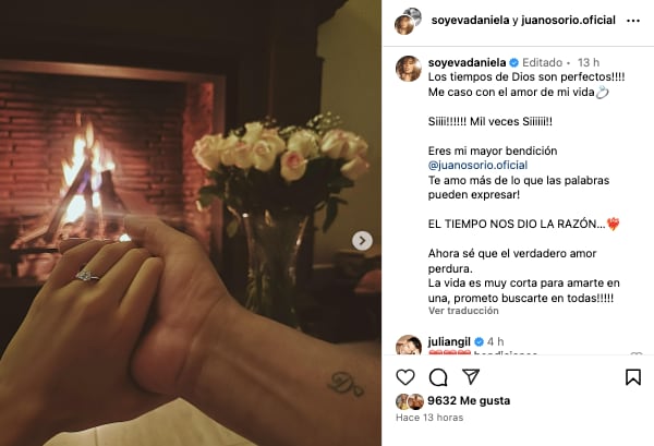 Eva Daniela y Juan Osorio se comprometen
