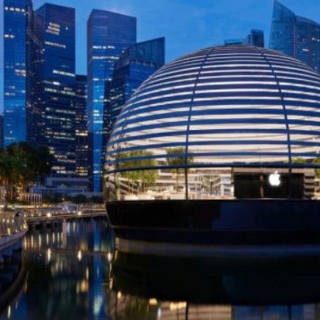 Apple inaugura espectacular tienda flotante en Singapur