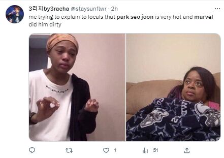 Meme por la aparición de Park Seo Joon en el tráiler de The Marvels